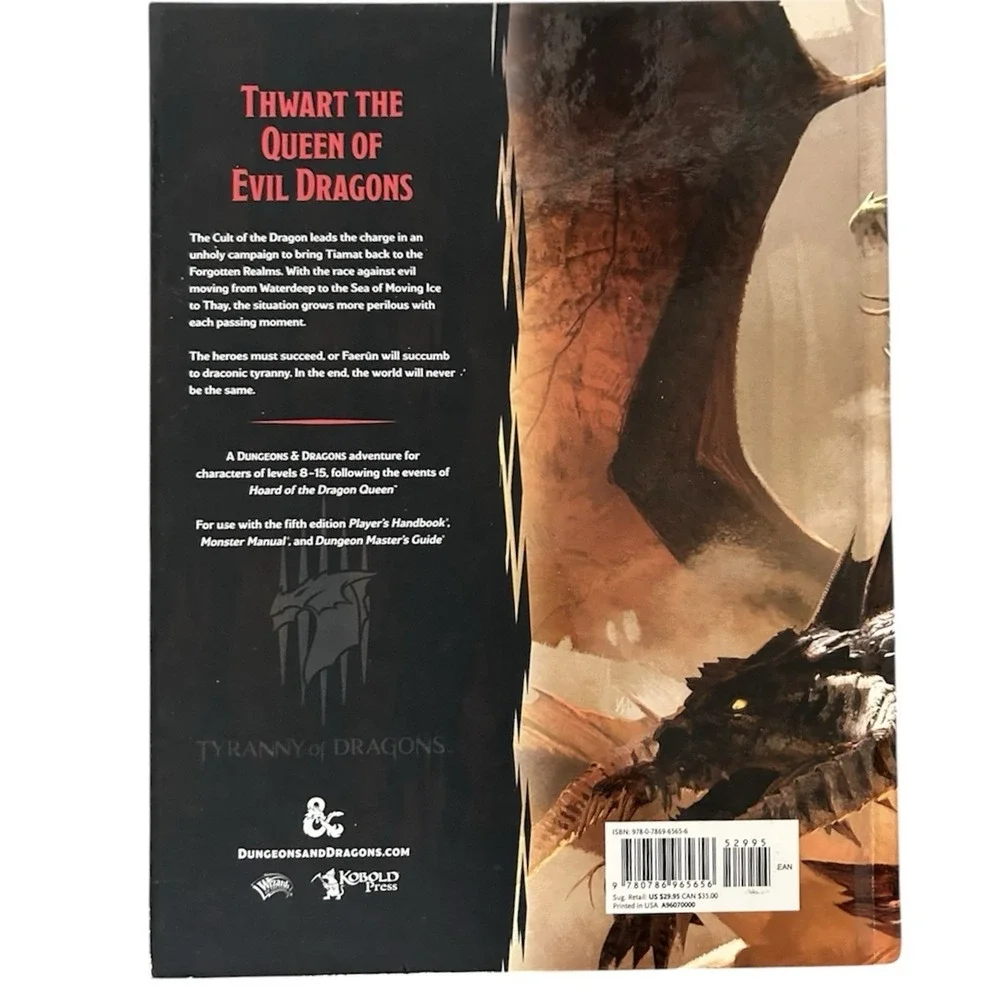Rise of Tiamat by Wizards RPG Team (2014, Hardcover) - Dungeons and Dragons